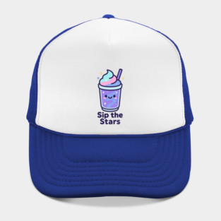 Kawaii Galaxy Drink – Sip the Stars Cute Cosmic Milkshake Design Hat