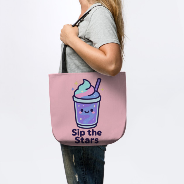 Kawaii Galaxy Drink – Sip the Stars Cute Cosmic Milkshake Design by Anne Lee