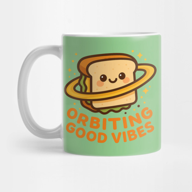Orbiting Good Vibes – Cosmo Bites Kawaii Space Sandwich Design by Anne Lee