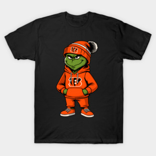 Grinch Cincinnati Bengals Christmas Football Lover T-Shirt