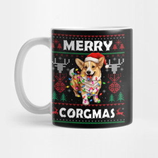 Corgi Dog Merry Corgmas Santa Corgi Ugly Christmas Sweater Mug