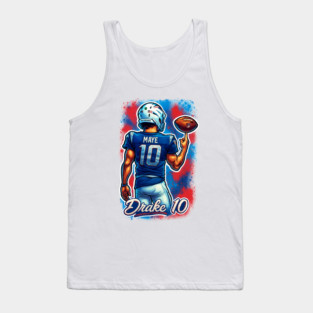 Drake Maye NE QB Caricature Cartoon design Tank Top