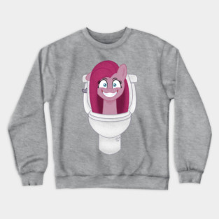 Evil Skibidi Toilet Pinkie Pie Crewneck Sweatshirt