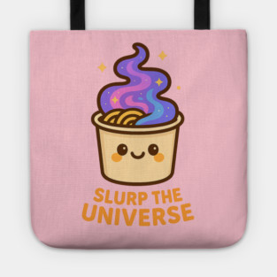 Slurp the Universe – Cosmo Bites Kawaii Galaxy Noodle Cup Design Tote