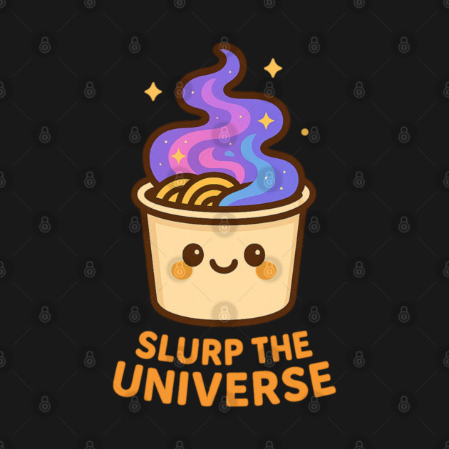 Slurp the Universe – Cosmo Bites Kawaii Galaxy Noodle Cup Design by Anne Lee