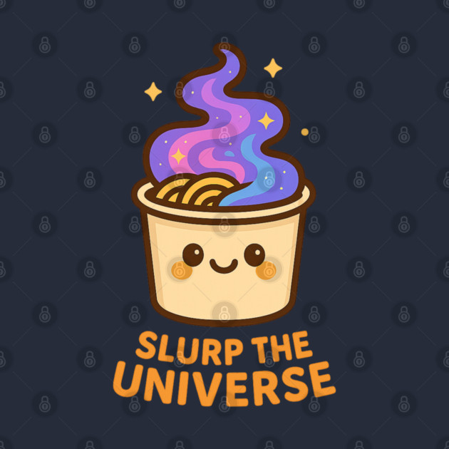 Slurp the Universe – Cosmo Bites Kawaii Galaxy Noodle Cup Design by Anne Lee