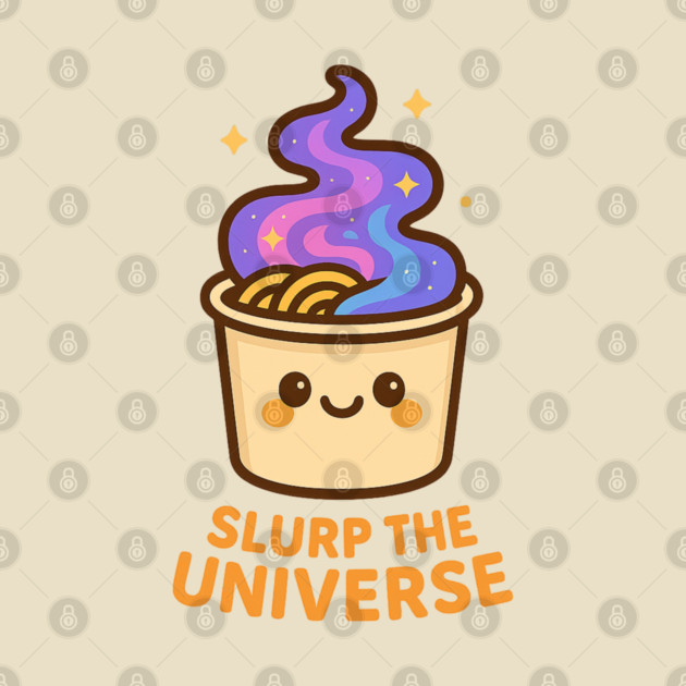 Slurp the Universe – Cosmo Bites Kawaii Galaxy Noodle Cup Design by Anne Lee
