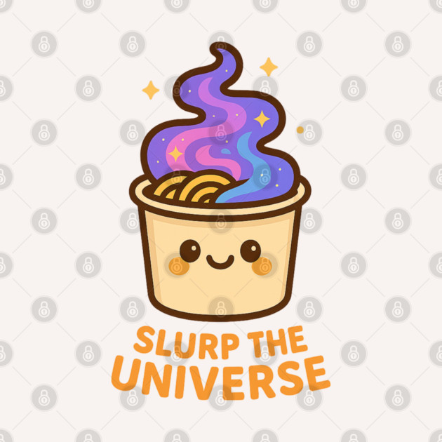 Slurp the Universe – Cosmo Bites Kawaii Galaxy Noodle Cup Design by Anne Lee