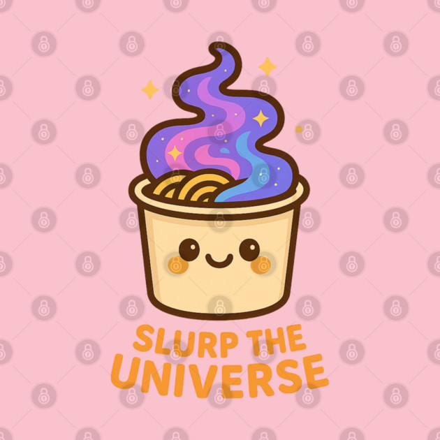 Slurp the Universe – Cosmo Bites Kawaii Galaxy Noodle Cup Design by Anne Lee