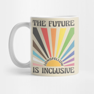 The Future Is Inclusive Retro Rainbow Sun Mug