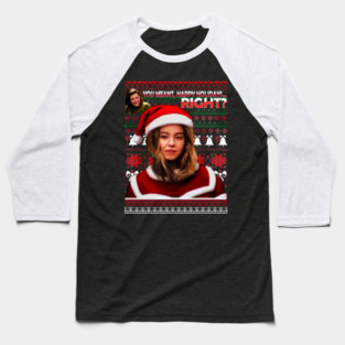 Sydney Sweeney Happy Holiday Ugly Xmas Baseball T-Shirt