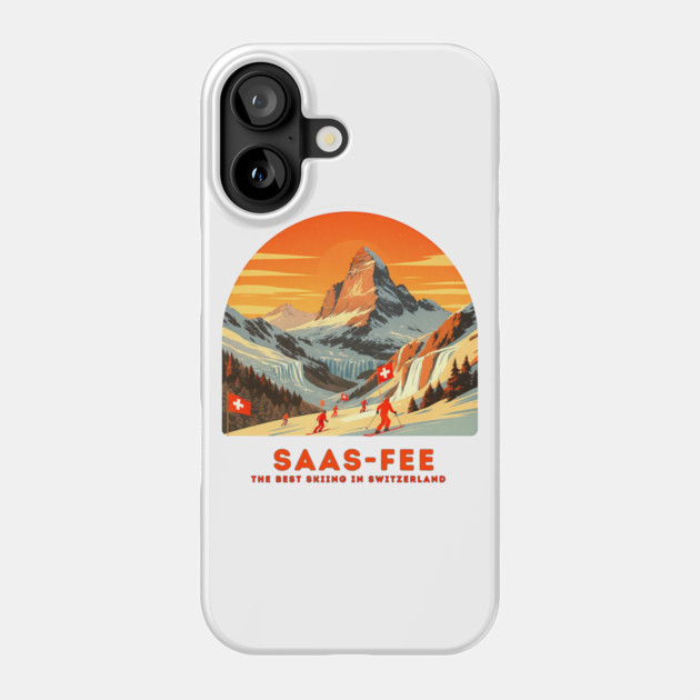 Saas-Fee Switzerland - The Best Skiing Spot Phone Case by Art2Wear