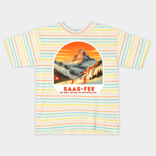 Saas-Fee Switzerland - The Best Skiing Spot Kids T-Shirt