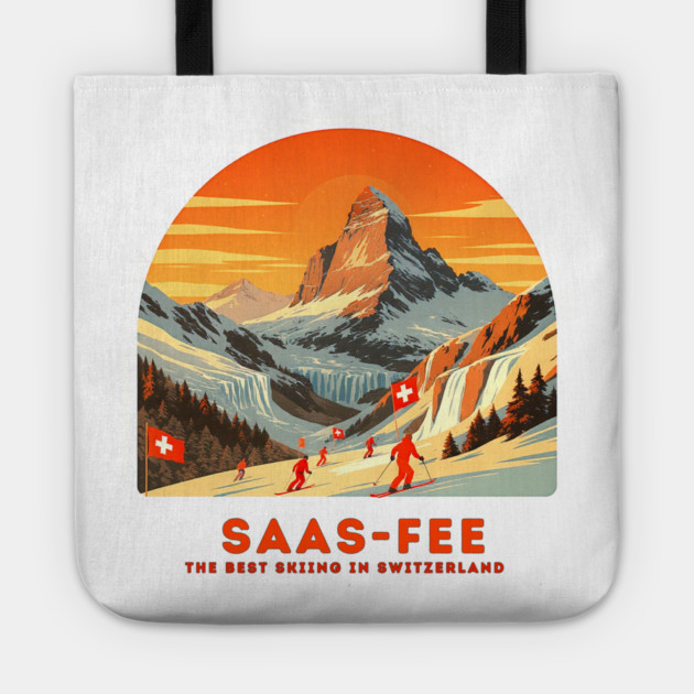Saas-Fee Switzerland - The Best Skiing Spot Tote by Art2Wear