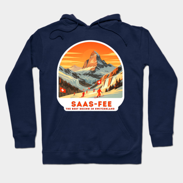 Saas-Fee Switzerland - The Best Skiing Spot Hoodie by Art2Wear