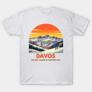 Davos Skiing Switzerland Best Resort Winter Sport T-Shirt