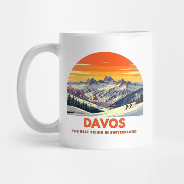 Davos Skiing Switzerland Best Resort Winter Sport by Art2Wear