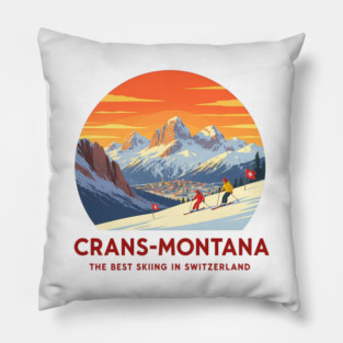 Crans-Montana Switzerland Skiing The Best Place Ever Pillow