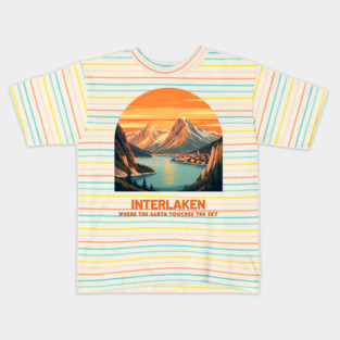 Interlaken Switzerland - Where Earth Touches Sky Kids T-Shirt