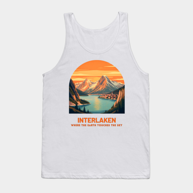 Interlaken Switzerland - Where Earth Touches Sky Tank Top by Art2Wear