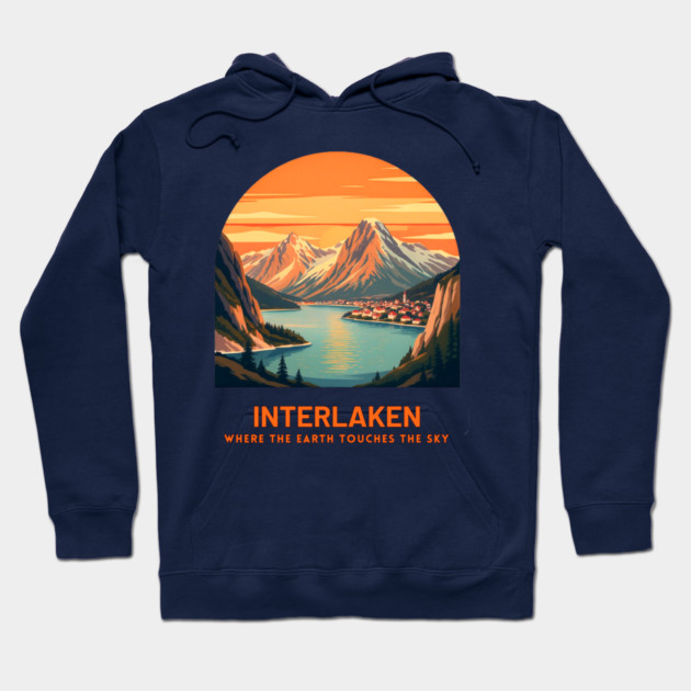 Interlaken Switzerland - Where Earth Touches Sky Hoodie by Art2Wear
