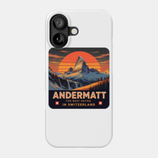 Andermatt The Best Skiing in Switzerland Souvenir Phone Case