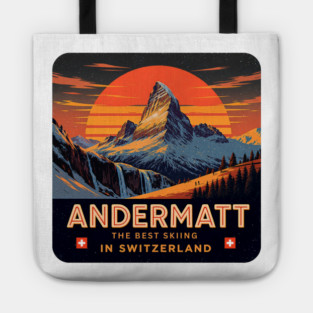 Andermatt The Best Skiing in Switzerland Souvenir Tote