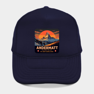 Andermatt The Best Skiing in Switzerland Souvenir Hat