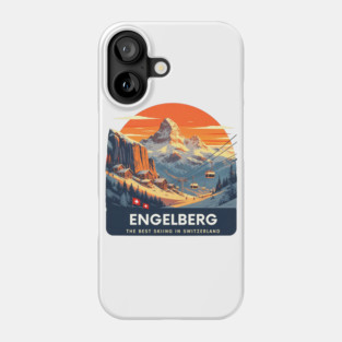 Engelberg Skiing Resort Best of Switzerland Phone Case
