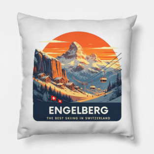 Engelberg Skiing Resort Best of Switzerland Pillow