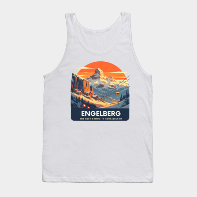 Engelberg Skiing Resort Best of Switzerland Tank Top by Art2Wear