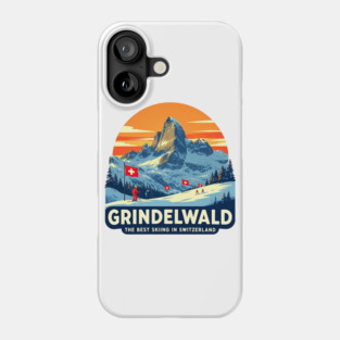 Grindelwald Best Skiing in Switzerland Souvenir Phone Case