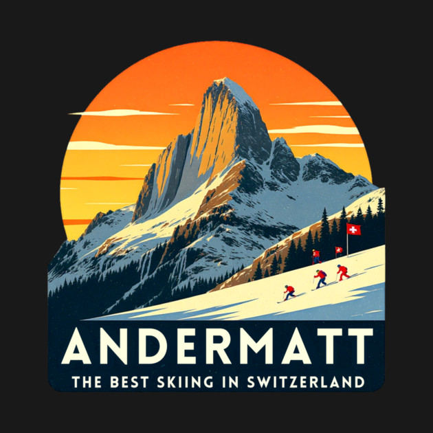 Andermatt Skiing in Switzerland Vacation Trip by Art2Wear