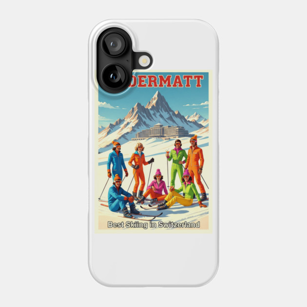 Andermatt Switzerland Skiing in Winter Sports Resort Phone Case by Art2Wear