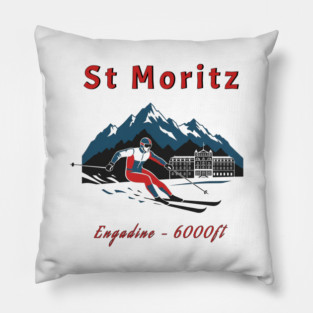 St Moritz Switzerland Skiing Engadine 6000ft Pillow
