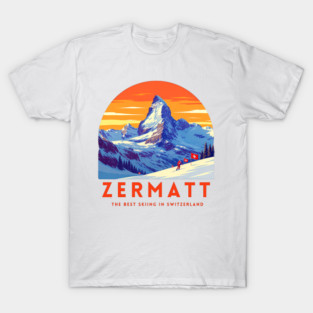 Zermatt Best Skiing in Switzerland Famous Resorts T-Shirt