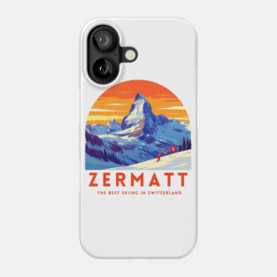 Zermatt Best Skiing in Switzerland Famous Resorts Phone Case