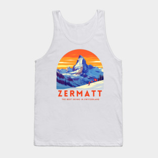 Zermatt Best Skiing in Switzerland Famous Resorts Tank Top
