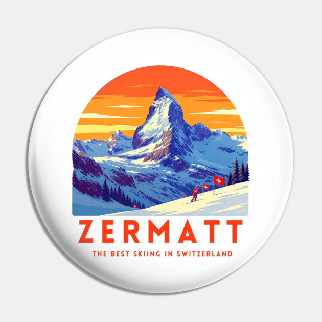 Zermatt Best Skiing in Switzerland Famous Resorts Pin by Art2Wear