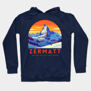 Zermatt Best Skiing in Switzerland Famous Resorts Hoodie