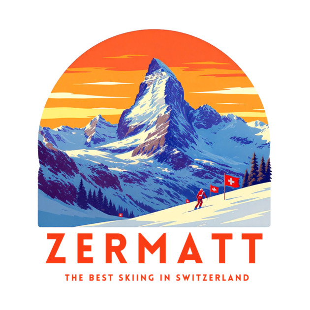 Zermatt Best Skiing in Switzerland Famous Resorts by Art2Wear