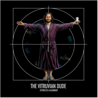 Vitruvian Dude - Big Lebowski Yoga Pose Posters and Art