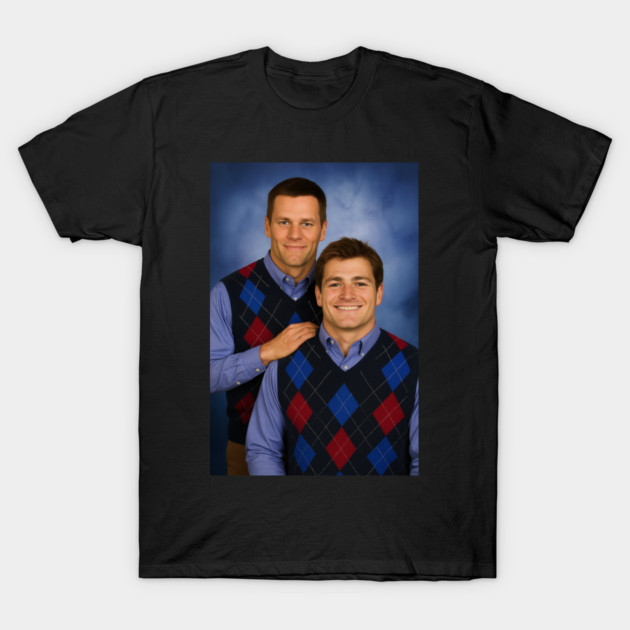 Drake Maye & Tom Step-brothers New England Football T-Shirt by CharlieBouti79