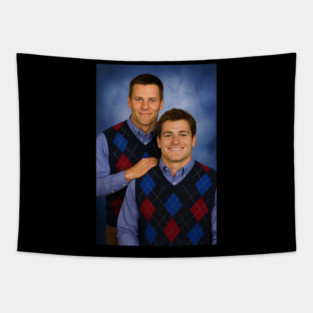 Drake Maye & Tom Step-brothers New England Football Tapestry