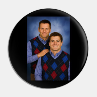Drake Maye & Tom Step-brothers New England Football Pin