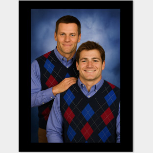 Drake Maye & Tom Step-brothers New England Football Posters and Art