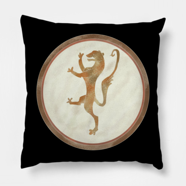 MOSAIC LION Pillow by droidmonkey