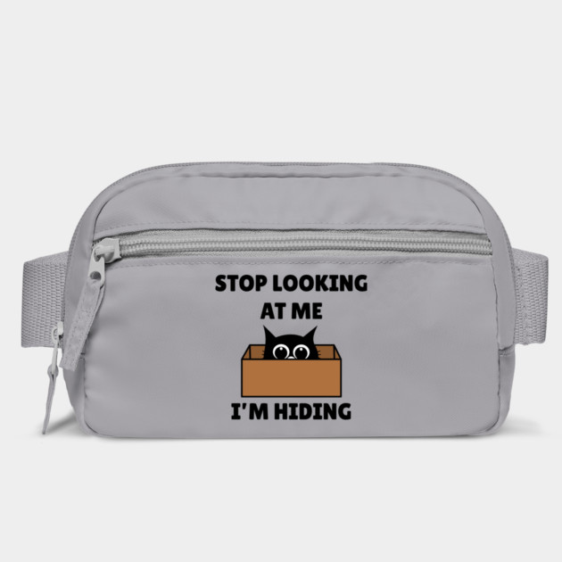 Stop Looking At Me I'm Hiding - Hiding Cat in Box by Creatifly Graphic Tees
