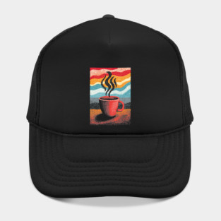 Retro Steaming Coffee Mug | 70s Vibe Morning Brew Hat