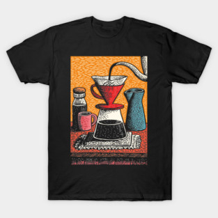 The Art of the Pour Over | V60 Coffee Brewing T-Shirt